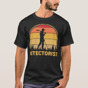 Camiseta Detector De Metal Engraçado Detectando Imagem Retr