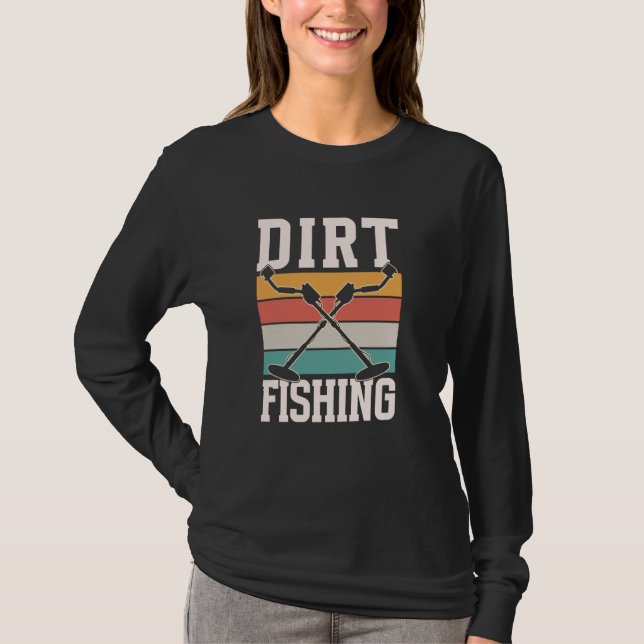 Camiseta Detector De Pesca De Sujidade Que Detecta Metais P (Frente)