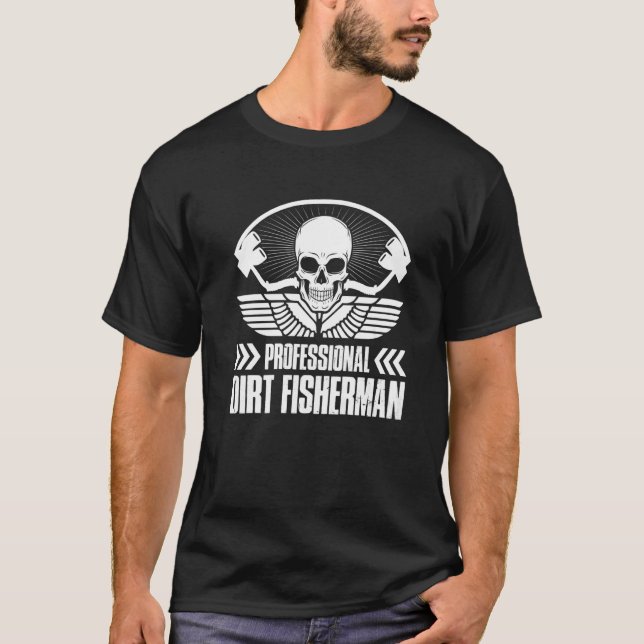 Camiseta Detector Metálico De Detector De Caça De Tesouros  (Frente)
