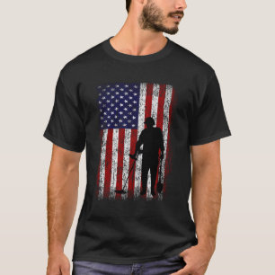 Camiseta Detector Metálico de Sinalizador Patriótico dos Eu