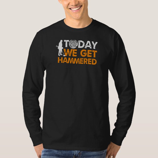 Camiseta Detectores de metais martelados (Frente)