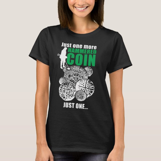 Camiseta Detectores de metal engraçados, moeda cunhada (Frente)