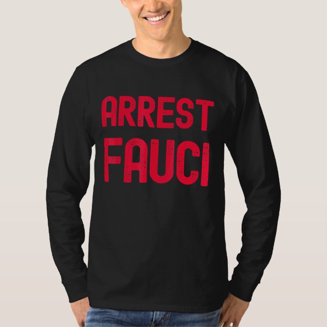 Camiseta Detenção Fauci - Anti Fauci - Patriotic Defund Dr. (Frente)