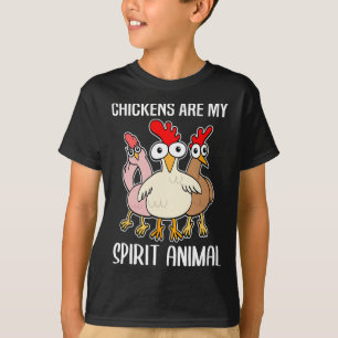 Camiseta Detentor de Frango de Desenho Animado Espiritual A