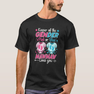 Camiseta Detentor De Gênero Revele Adores De Mawmaw Azul Ou