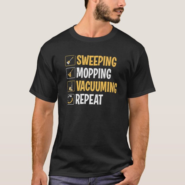 Camiseta Detentor de Varreduras de Compras de Janitor (Frente)