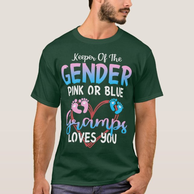 Camiseta Detentor Do Gênero Rosa ou Azul Vovô Adora (Frente)