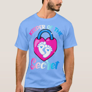 Camiseta Detentor do Segredo Rosa Engraçado ou Gênero Azul
