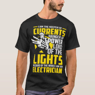 Camiseta Detentor Elétrico De Correntes Elétrico Engraçado