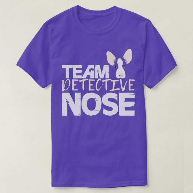 Camiseta Detetive da Equipe Detetive Nose Policial Cão K9 1 (Frente do Design)