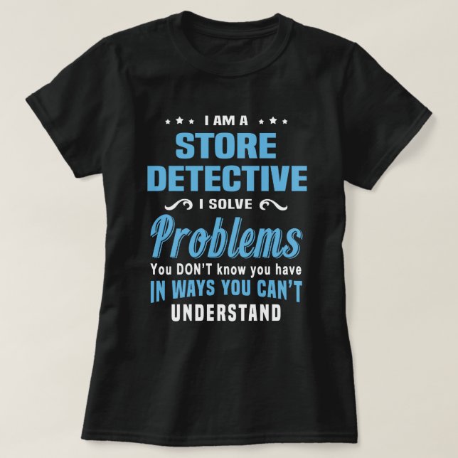 Camiseta Detetive da Loja (Frente do Design)