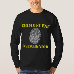 Camiseta Detetive de Impressão Digital do Investigador da C