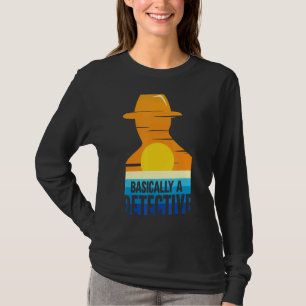Camiseta Detetive de Polícia Crime Verdadeiro Basicamente D