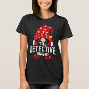 Camiseta Detetive Gnomo Correspondendo Pjs De Natal Para Fa