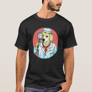 Camiseta Detetive Golden Retriever Cachorro Engraçado Misté
