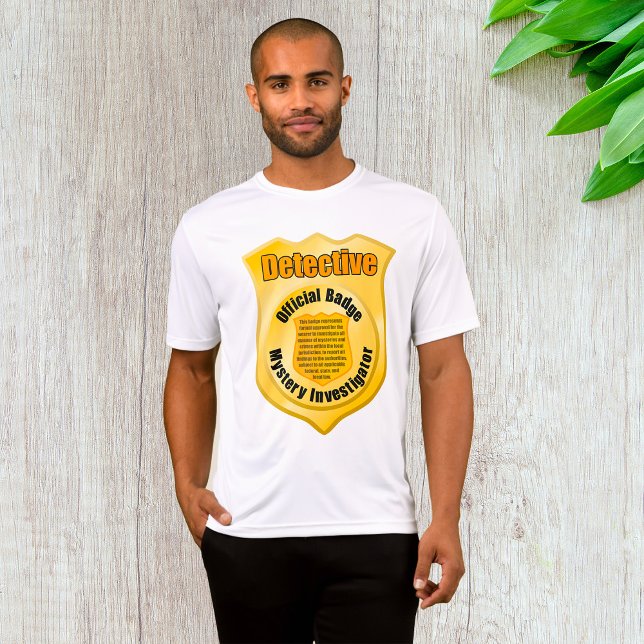 Camiseta Detetive Oficial Crachá Mistério Investigador (Criador carregado)