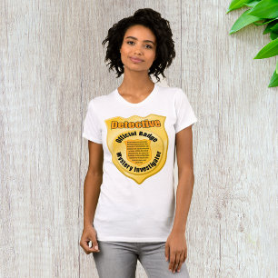 Camiseta Detetive Oficial Crachá Mistério Investigador