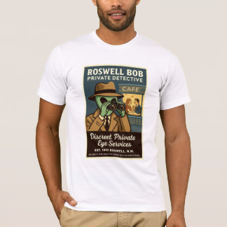 Camiseta Detetive Privado Roswell - Aliens da década de 195