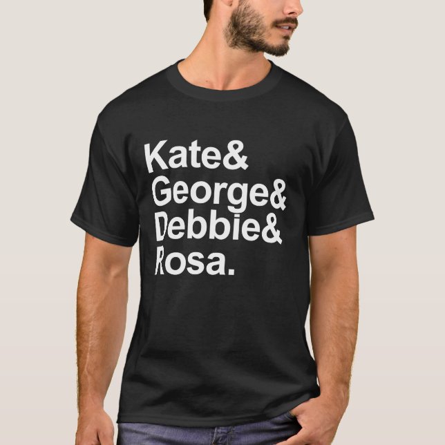 Camiseta Detetives de matemática - Kate, George, Debbie e R (Frente)