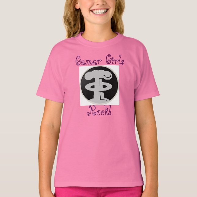 Camiseta Deth Grip Gamer Girls Rock Kids T-Shirt (Frente)