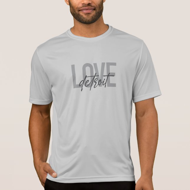 Camiseta Detroit de amor moderno, simples, legal, design ur (Frente)