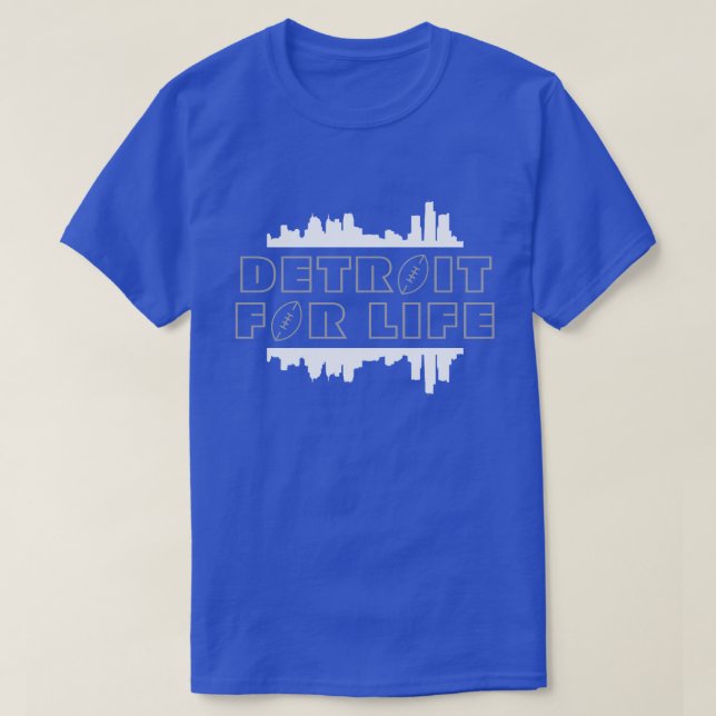 Camiseta Detroit for Life - Futebol Silver T-Shirt (Frente do Design)