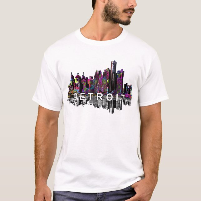 Camiseta Detroit, Michigan em grafite (Frente)