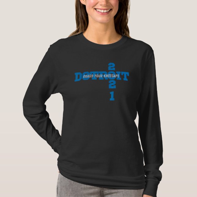 Camiseta Detroit Michigan Michigander Sunday Lion Knee (Frente)
