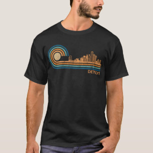 Camiseta Detroit Skyline Retro Detroit Fan Michigan Detroit