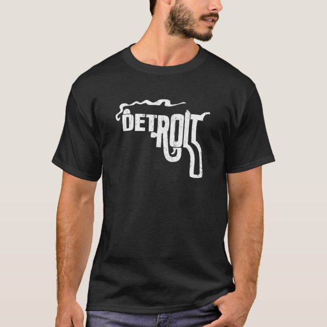 Camiseta Detroit Smoking Gun Vintage (Frente)