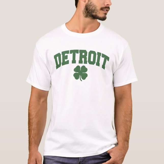 Camiseta Detroit (trevo irlandês) (Frente)