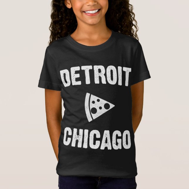 Camiseta Detroit vs Chicago Pizza (Frente)