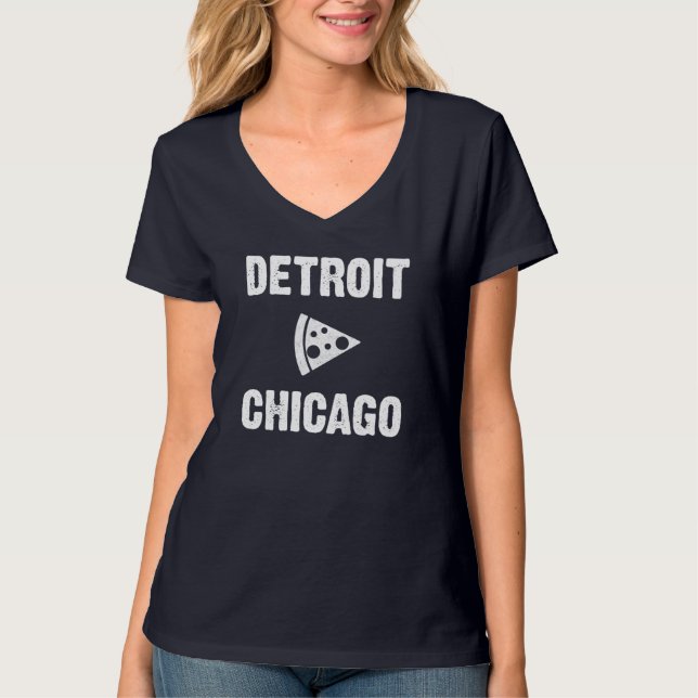 Camiseta Detroit vs Chicago Pizza (Frente)
