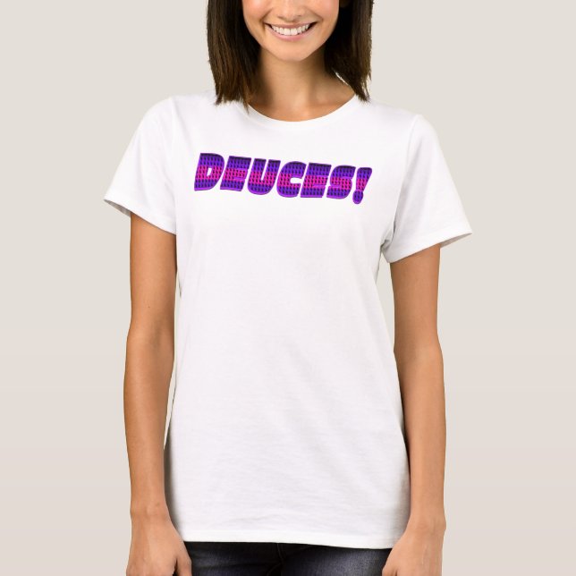 Camiseta Deuces - Rosa e Roxo (Frente)