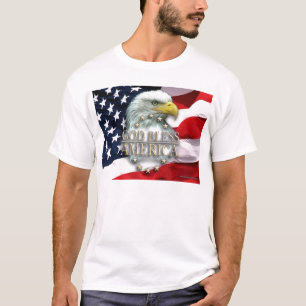 Camiseta deus-abençoar-América