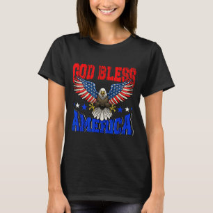 Camiseta Deus abençoe a águia americana bandeira 4 de julho