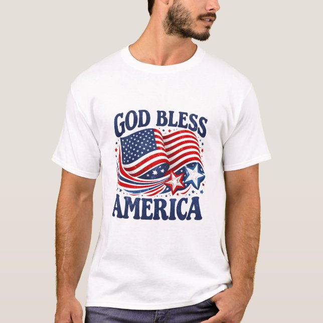 Camiseta Deus Abençoe a América (Frente)