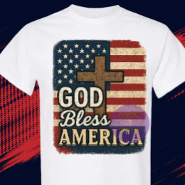 Camiseta DEUS Abençoe a América - Cristão
