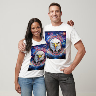 Camiseta Deus Abençoe a América Minha Casa Águia Marrom Fog