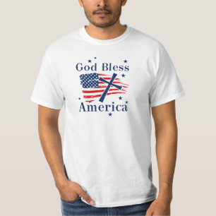 Camiseta Deus Abençoe a Bandeira dos EUA América
