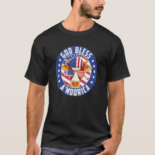 Camiseta Deus Abençoe a Garota e o Garoto Americano Vaca Co