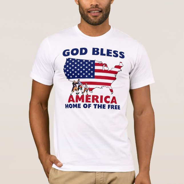 Camiseta Deus abençoe América (Frente)