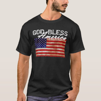 Camiseta Deus abençoe América - Bandeira T Shirt