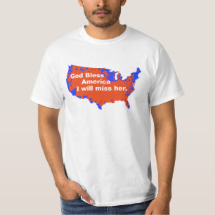 Camiseta Deus abençoe América, eu faltá-la-ei - a eleiç