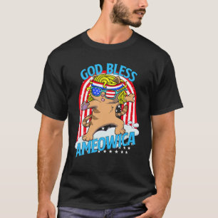 Camiseta Deus abençoe Americana Fluff Sim Patriótico Americ