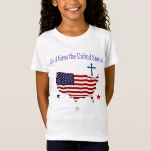 Camiseta   deus abençoe das t-shirts dos Estados Unidos