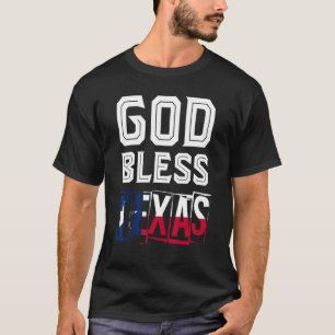 Camiseta Deus abençoe de Sinalizador do Estado Patriótico d