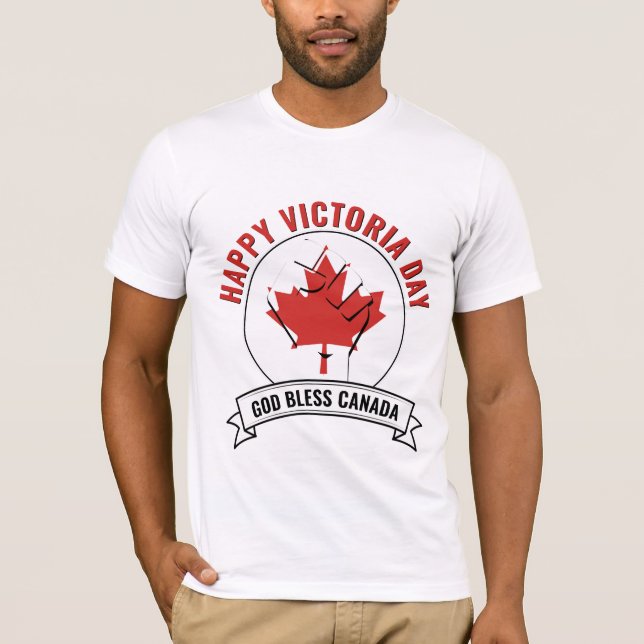 Camiseta Deus abençoe DO DIA DE VITÓRIA NO Canadá (Frente)