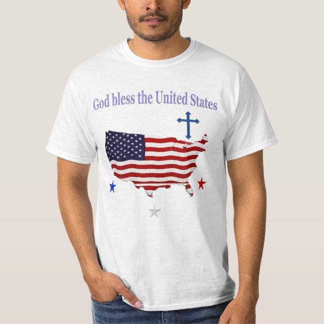 Camiseta Deus abençoe dos EUA (Frente)