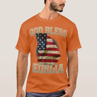 Camiseta Deus abençoe  Georgia Orgulhoso Forte Design Incrí